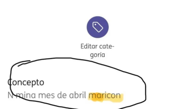 Concepto de sueldo 'nómina mes de abril maricón'