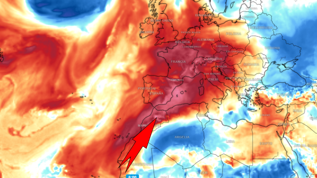 Las masas de aire cálido que van a provocar la tercera ola de calor del verano de 2024. Meteored.