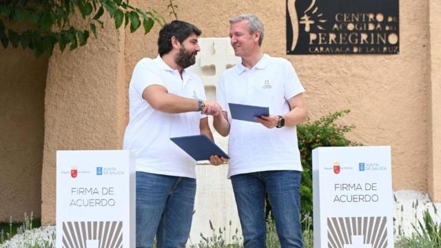 El presidente de Murcia, Fernando López Miras, y el presidente de la Xunta, Alfonso Rueda.