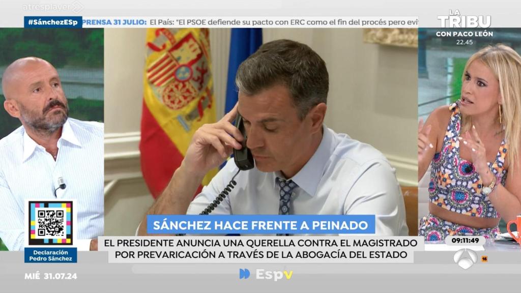Jaime de los Santos y Afra Blanco en 'Espejo Público'.