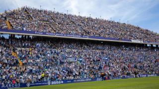 : Aficionados del Hércules abarrotan el estadio Rico Pérez durante el último partido de la pasada Liga.