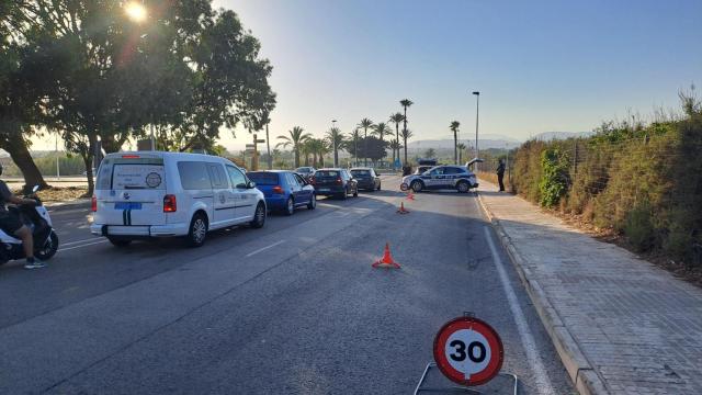 Imagen del control policial.