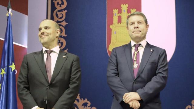 Pablo Bellido con Emiliano García-Page, en una imagen de archivo.