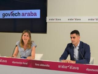 La diputada Saray Zárate durante la reciente presentación de la hoja de ruta del proyecto 'GovTech Araba'.