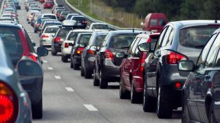 Coches en un atasco.