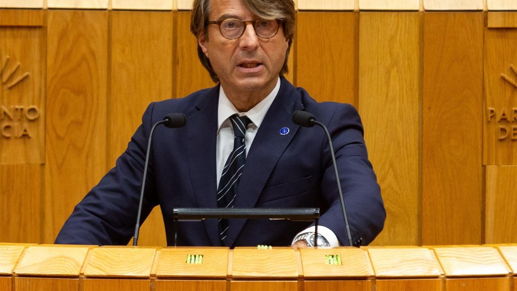 El conselleiro de Facenda, Miguel Corgos, en el pleno de aprobación de techo de gasto para 2025.