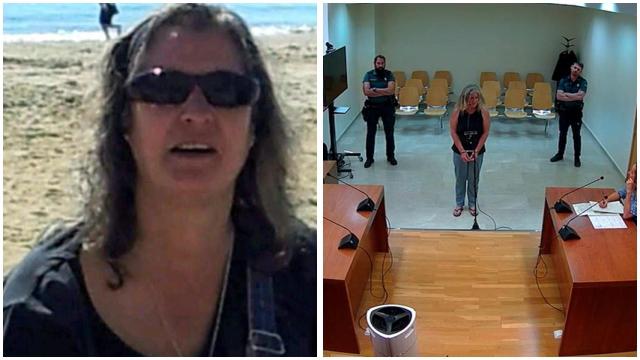 A la izquierda, la difunta Diana, y a la derecha, Cristina, durante su declaración en los juzgados de Totana.