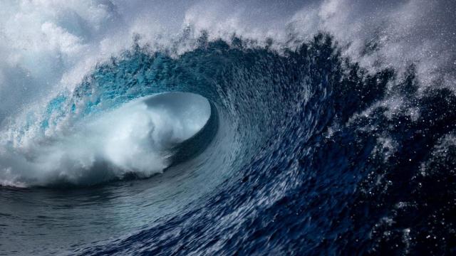 Imagen de archivo de un tsunami.