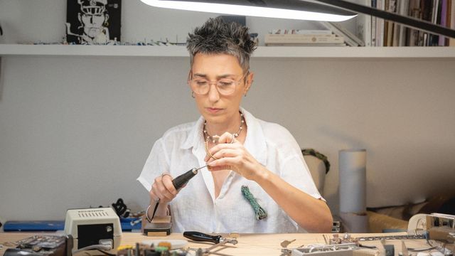 La diseñadora viguesa de joyas, Ángela Lago.