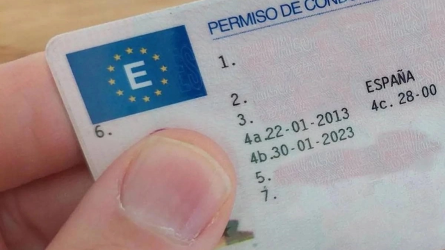 Imagen de archivo de un carnet de conducir.