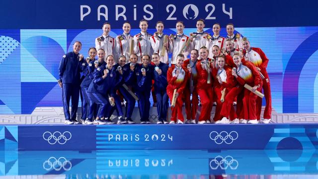 Podio de la natación artística en los Juegos Olímpicos de París 2024