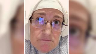 La exabadesa del monasterio de Santa Clara de Belorado Laura García de Viedma en un vídeo de redes sociales