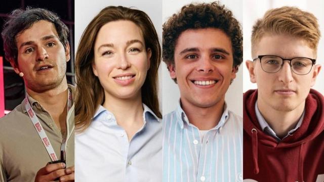 De izquierda a derecha: Bosco González del Valle, CEO de Bcas; Sofía Iturbe, cofundadora de Libeen; Ignacio Moreno, cofundador de Capchase y Germán Agulló, CEO de GDV Mobility.