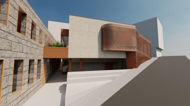 Infografía del auditorio municipal de O Porriño.