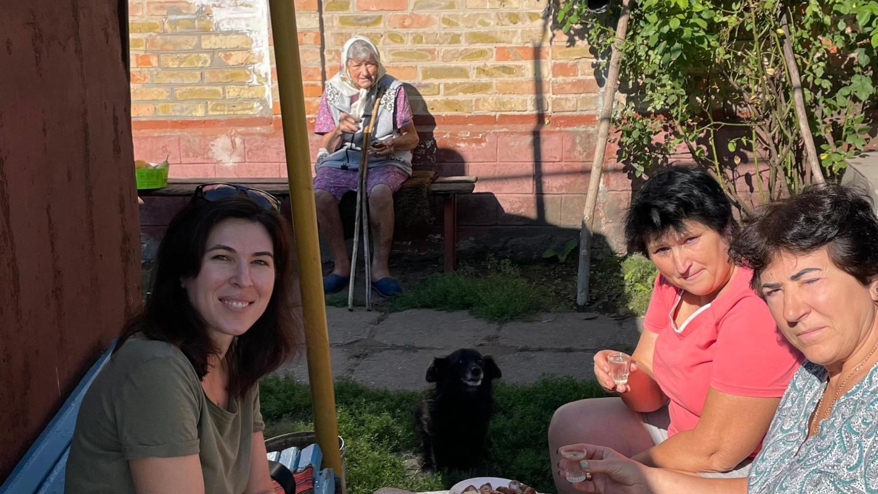 Natasha Ivzhenko en su regreso a Ucrania