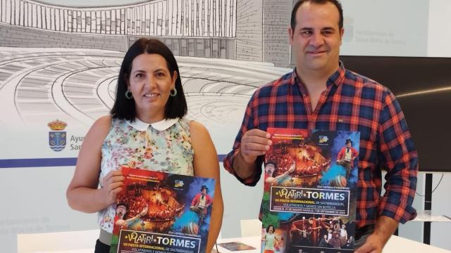 El alcalde de Santa Marta, David Mingo y la concejala de Cultura, Silvia González, han presentado esta mañana la VII edición de Volatiritormes