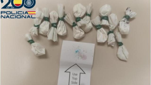 Las 13 bolsas con cocaína