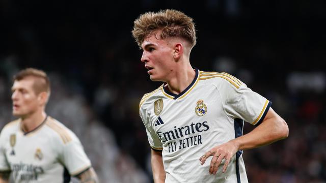 Nico Paz, con el Real Madrid