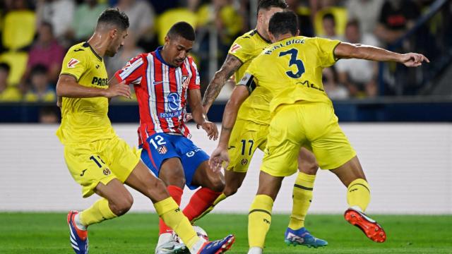 Samu Lino, durante el partido entre Villarreal y Atlético de Madrid.
