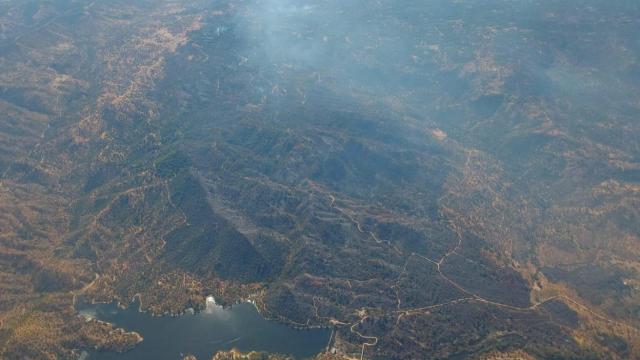 Imagen de la zona afectada por el incendio forestal de Andújar.