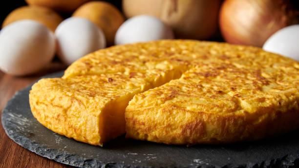 Tortilla de patata española.