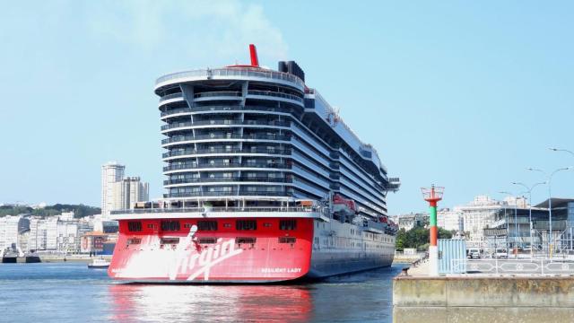 Resilient Lady, el segundo crucero de Virgin Voyages que recala en A Coruña.