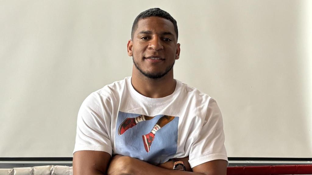 Enmanuel Reyes Pla en el gimnasio Fight Factory de A Coruña.