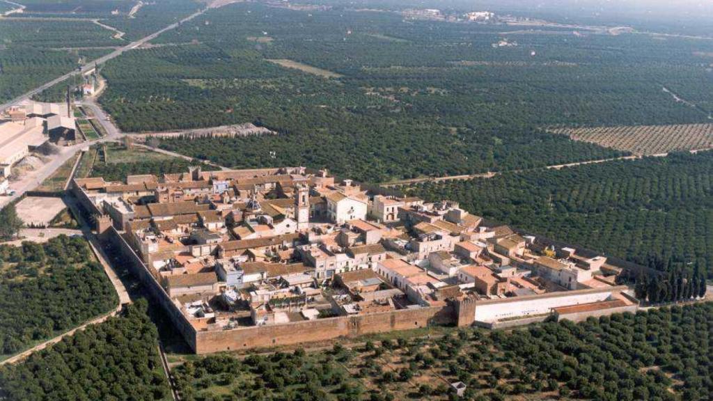 Vista aérea de la localidad. Turisme Comunitat Valenciana
