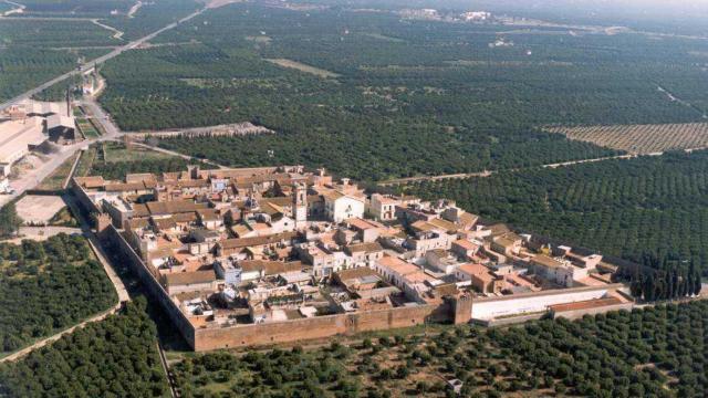 Vista aérea de la localidad. Turisme Comunitat Valenciana
