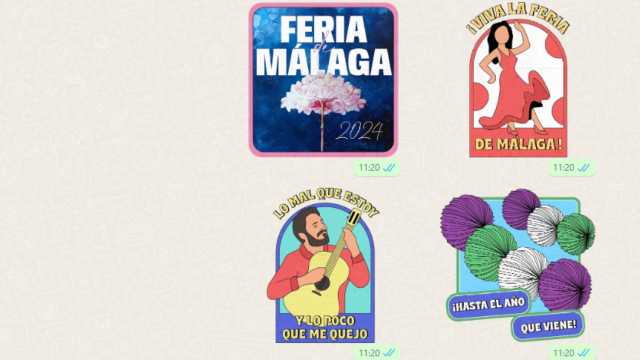 'Stickers' de Whatsapp sobre la Feria de Málaga.