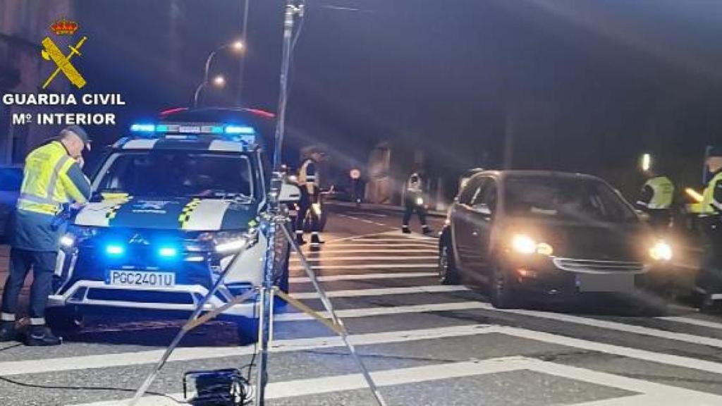 Dispositivo especial de Tráfico con motivo de la Fiesta del Agua de Vilagarcía, en una foto de archivo.