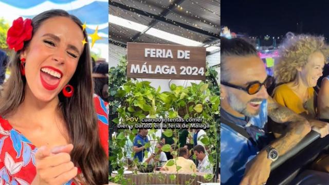 Capturas de los vídeos de los influencers en la Feria de Málaga.