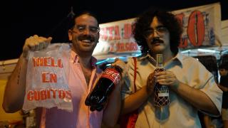 Imágenes del 'botellón', superviviente en la Feria de Málaga.