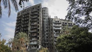 El edificio de Campanar que fue arrasado por las llamas el pasado 22 de febrero