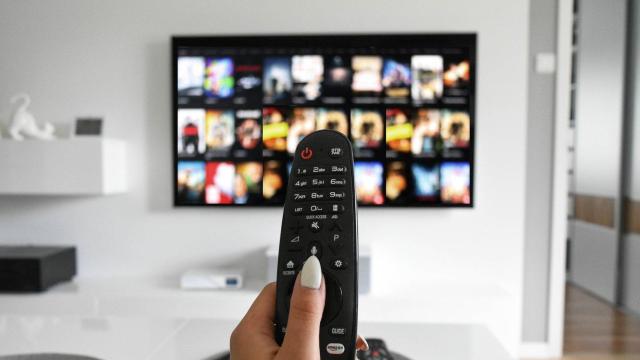 Mando a distancia y un televisor.