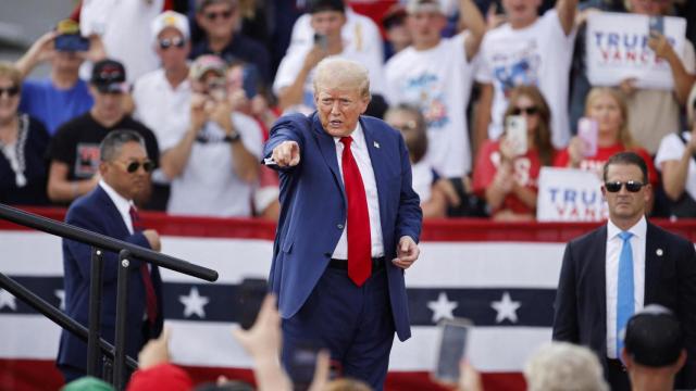 Donald Trump, durante su mitin en Asheboro (Carolina del Norte)