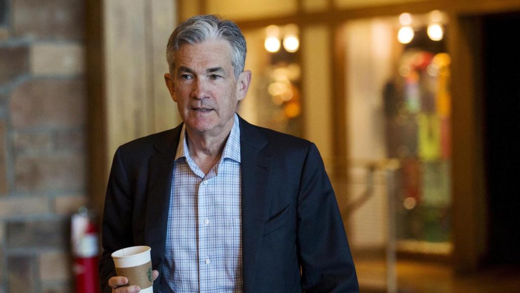 El presidente de la Fed, Jerome Powell, durante el simposio de banqueros centrales de Jackson Hole del año pasado.