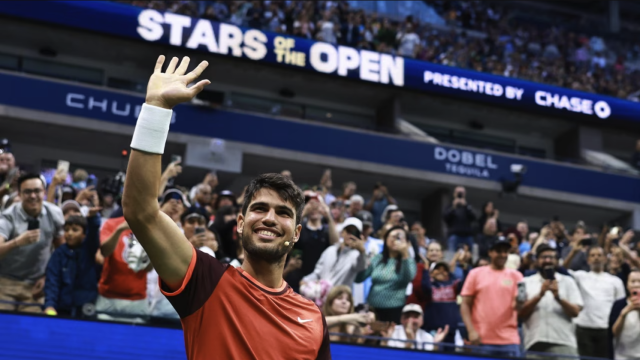 Carlos Alcaraz, en una exhibición del US Open