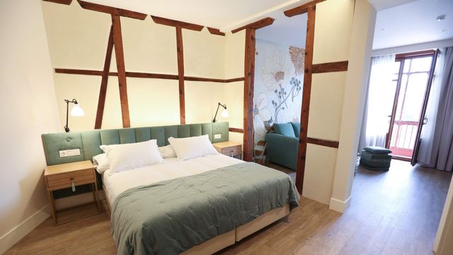 Una de las habitaciones del Hotel Boutique Adolfo, en Toledo.