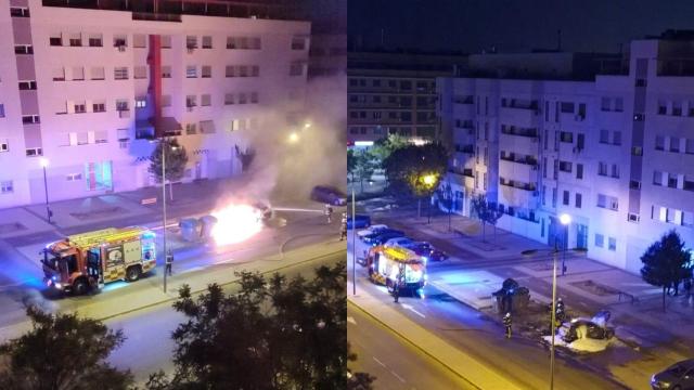 Los incendios del martes por la noche en el barrio de Espartales en Alcalá de Henares.
