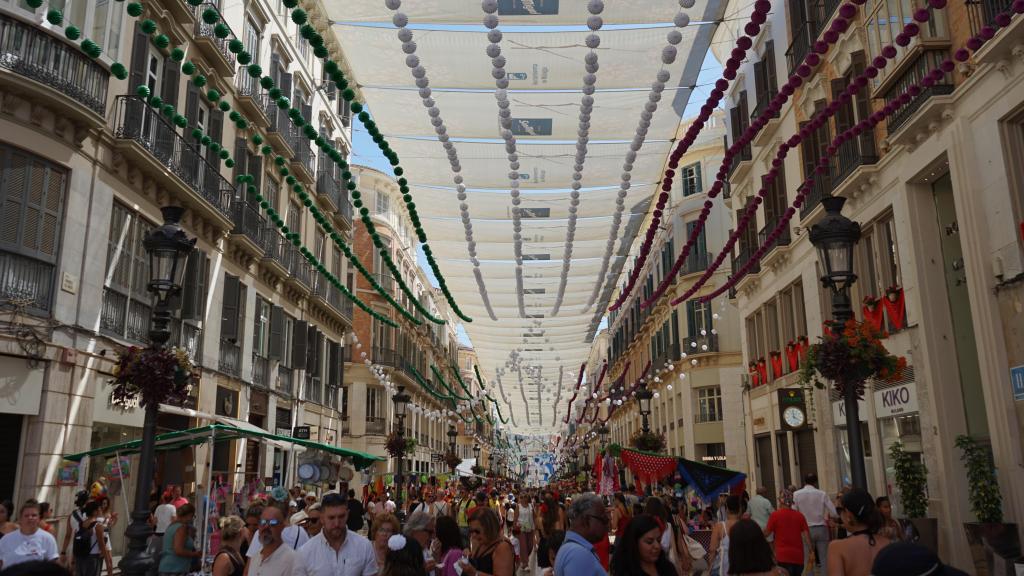 La calle Larios en Feria.