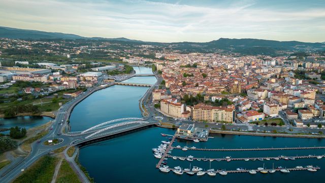 Vista aérea de la ciudad de Pontevedra