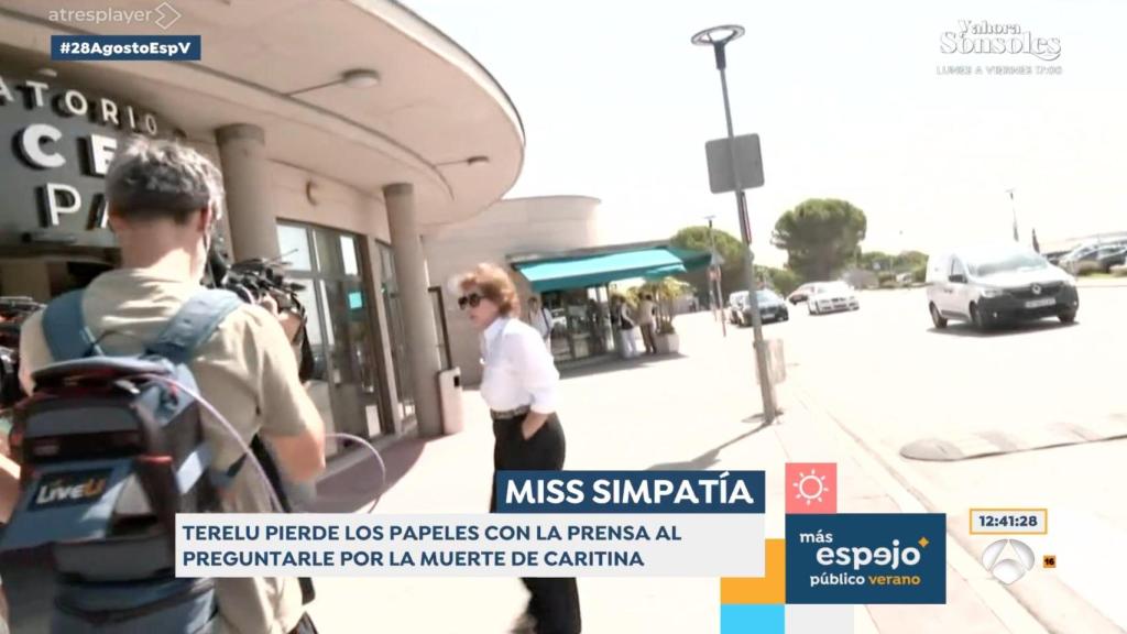 Ana Rosa Quintana captada por las cámaras de 'Espejo Público'.