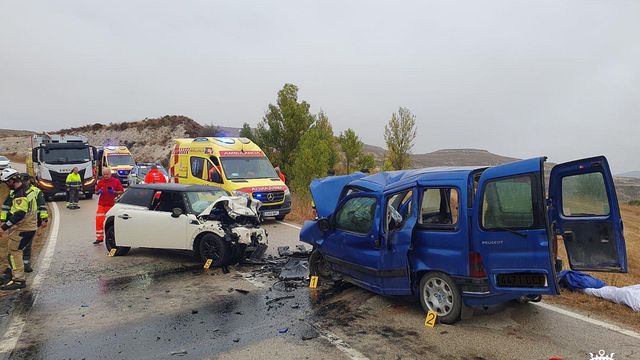 Imagen del accidente en Burgos