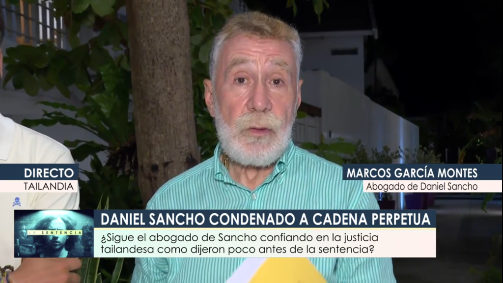 Marcos García Montes, abogado de Daniel Sancho
