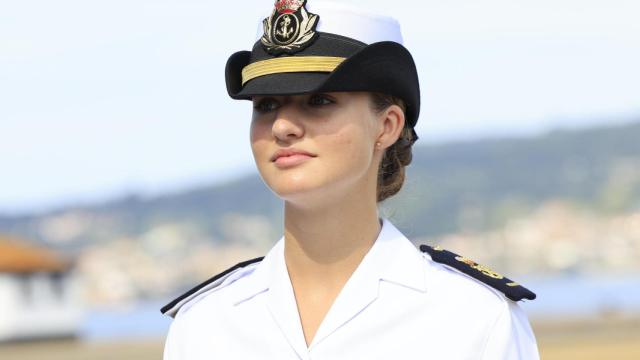 La Princesa Leonor en la Escuela Naval de Marín.