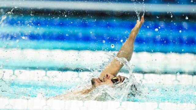 Iñigo Llopis, durante la final de 100 metros espalda.