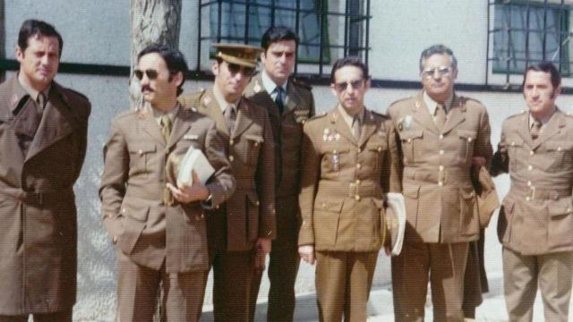 Los fundadores de la Unión Militar Democrática, en 1974.