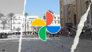 Edición de un vídeo con el logotipo de Google Fotos