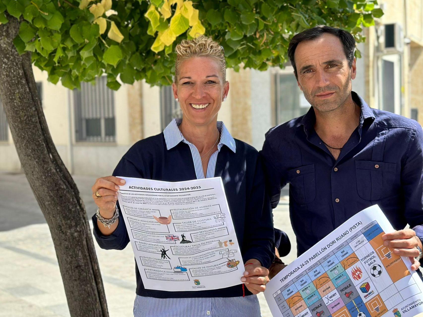 Concejales de Cultura y Deportes de Villamayor, respectivamente